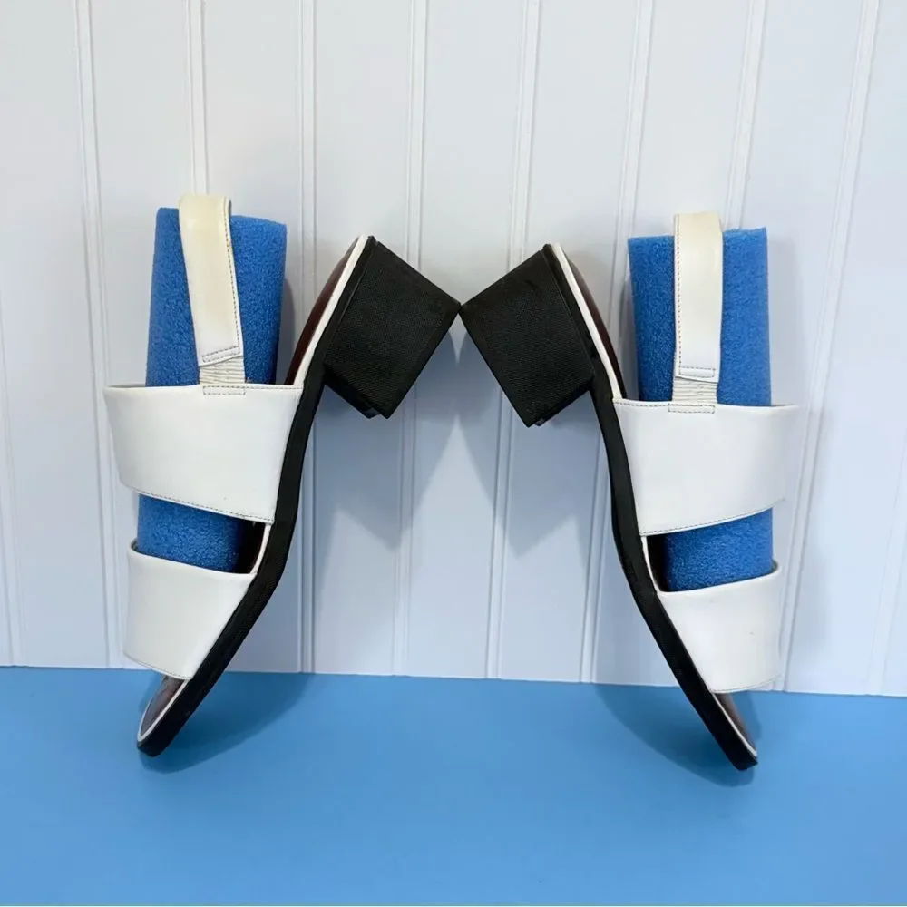 Naturalizer Black and White Sandals with Straps Size 9